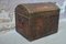 Antique Leather and Wood Trunk 1