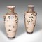 Tall Vintage Japanese Ceramic Satsuma Vases, 1940s, Set of 2 2