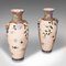 Tall Vintage Japanese Ceramic Satsuma Vases, 1940s, Set of 2, Image 2