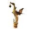 Gilt Metal Dragon Sculptures with Bells, Set of 2 4