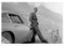 James Bond Next to DB5, Stampa a pigmenti d'archivio, Incorniciato, Immagine 1