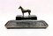 French Bronze & Marble Horse Desk Set with Inkwells, 1900s 1