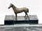 French Bronze & Marble Horse Desk Set with Inkwells, 1900s 4