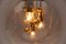 Lampada da soffitto grande in ottone e vetro di Doria, anni '70, Immagine 8