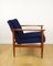 Fauteuil Vintage Bleu Marine, 1970s 10