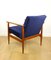 Marineblauer Vintage Sessel, 1970er 7