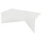 White Satin Glass Poly Square Coffe Table by Sebastian Scherer 1