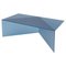 Blue Satin Glass Poly Square Coffe Table by Sebastian Scherer, Image 1