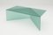 Blue Satin Glass Poly Square Coffe Table by Sebastian Scherer, Image 4