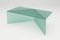 Green Satin Glass Poly Square Coffe Table by Sebastian Scherer 2