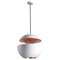 Large White and Copper Pendant Lamp by Bertrand Balas 1