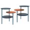 Blue & Coral Triplo Tables by Mason Editions, Set of 2, Image 1