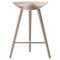 Oak and Stainless Steel Counter Stool by Lassen 1