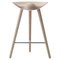 Oak and Stainless Steel Counter Stool by Lassen, Image 1
