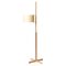 Beige and Beech Wood TMM Floor Lamp by Miguel Milá 1