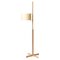 Beige and Beech Wood TMM Floor Lamp by Miguel Milá, Image 1