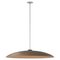 Large Brown Headhat Plate Pendant Lamp by Santa & Cole, Image 1