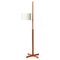 White and Cherry Wood TMM Floor Lamp by Miguel Milá 1