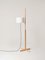 White and Beech Wood TMM Floor Lamp by Miguel Milá 2