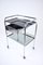 Vintage French Cart with Glass Shelves and Rollers, 1960s, Image 2