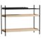 Low Oak and Black Tray Shelf I by Hanne Willmann 1