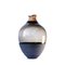 Modellierte graue Vase aus mundgeblasenem Glas & Keramik von Pia Wüstenberg 2