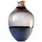 Modellierte graue Vase aus mundgeblasenem Glas & Keramik von Pia Wüstenberg 1