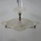 Vintage Art Decó Ceiling Lamp in Chrome and Pressed Glass 7