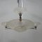 Vintage Art Decó Ceiling Lamp in Chrome and Pressed Glass, Image 7