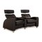 Stressless Arion Leather Two Seater Black Sofa 3