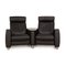 Stressless Arion Leather Two Seater Black Sofa 7