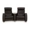 Stressless Arion Leather Two Seater Black Sofa, Image 7