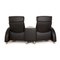 Stressless Arion Leather Two Seater Black Sofa, Image 9