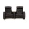 Stressless Arion Leather Two Seater Black Sofa, Image 1