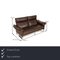 Lucca Leather Two Seater Brown Sofa from Erpo 2