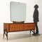 Vintage Chest of Drawers with Mirror in Painted Beech, Italy, 1950s 2