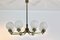 French Brass and Ice Glass Chandelier, 1960s, Image 12