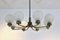 French Brass and Ice Glass Chandelier, 1960s 15