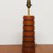 Vintage Teak and Brass Table Lamp with Turned Rings, 1960s, Image 3