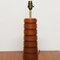 Vintage Teak and Brass Table Lamp with Turned Rings, 1960s 2