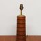 Vintage Teak and Brass Table Lamp with Turned Rings, 1960s, Image 4