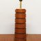 Vintage Teak and Brass Table Lamp with Turned Rings, 1960s 6