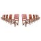 Pine Dining Chairs, France, 1960s, Set of 10 1