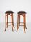 Sgabelli da bar in legno curvato con sedile imbottito in pelle di Thonet, 1969, set di 2, Immagine 7