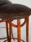 Bentwood Cafe Bar Stools with Padded Leather Seats from Thonet, 1969, Set of 2 12