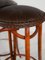 Sgabelli da bar in legno curvato con sedile imbottito in pelle di Thonet, 1969, set di 2, Immagine 12