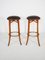 Sgabelli da bar in legno curvato con sedile imbottito in pelle di Thonet, 1969, set di 2, Immagine 8