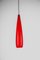 Italian Red Opal Glass Tube Pendant Lamp attributed to Pianon for Vistosi, 1960s, Image 2