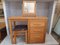 Vintage Dressing Table in Oak with Mirror & Stool, Set of 3, Image 1
