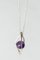 Silver and Amethyst Pendant by Elis Kauppi, 1960s 2